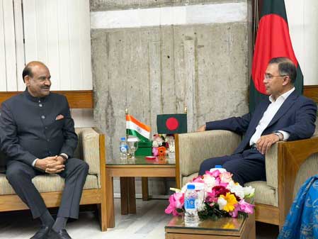Lok Sabha Speaker Om Birla meets new Bangladesh PM, invites him to visit India