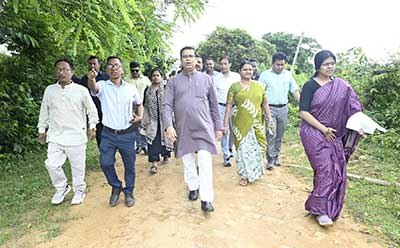 Minister Tinku Roy pushes for faster development; reviews development project Minister Tinku Roy pushes for faster development; reviews development project