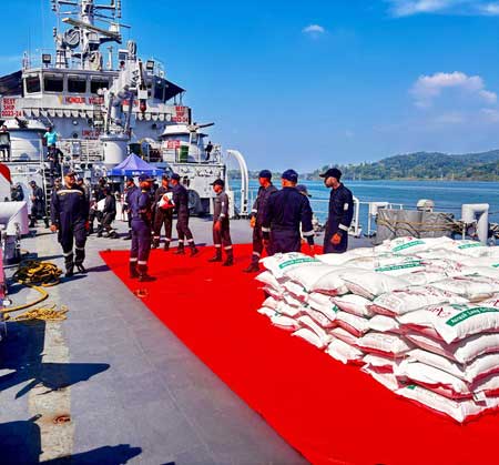 Navy ships from Andaman to carry relief material to quake-hit Myanmar