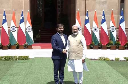 PM Modi and Chilean President hold bilateral talks at Hyderabad House