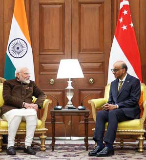 PM Modi discusses ‘futuristic sectors’ with Singapore President