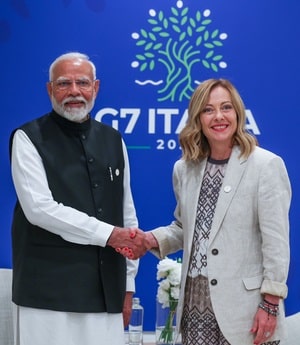 PM Modi holds bilateral talks with PMs of Italy, Japan on sidelines of G7 Summit