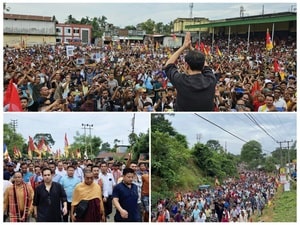 Protest rally in Tripura against continuous attacks on minorities in B’desh
