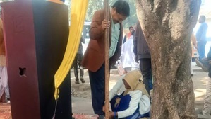 SDM dismissed after a woman staffer ties his shoelaces in Madhya Pradesh