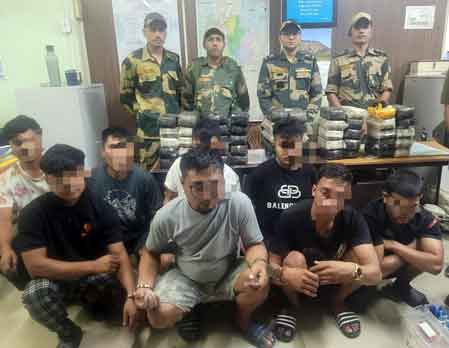 Security forces seize drugs valued at Rs 77 crore in Mizoram, Tripura; 12 held