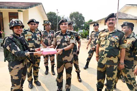 Top BSF officer visits Tripura’s first all-women border outpost