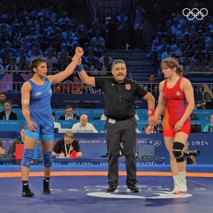 Paris Olympics: Wrestler Nisha Dahiya in quarters with 6-4 win over Ukraine’s Tetiana Sova